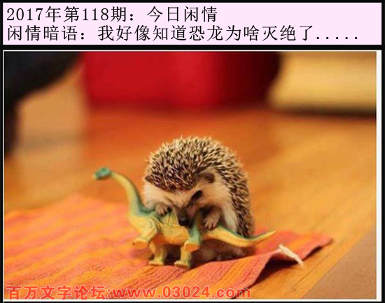 118期今日闲情:我好像知道恐龙为啥灭绝了.....