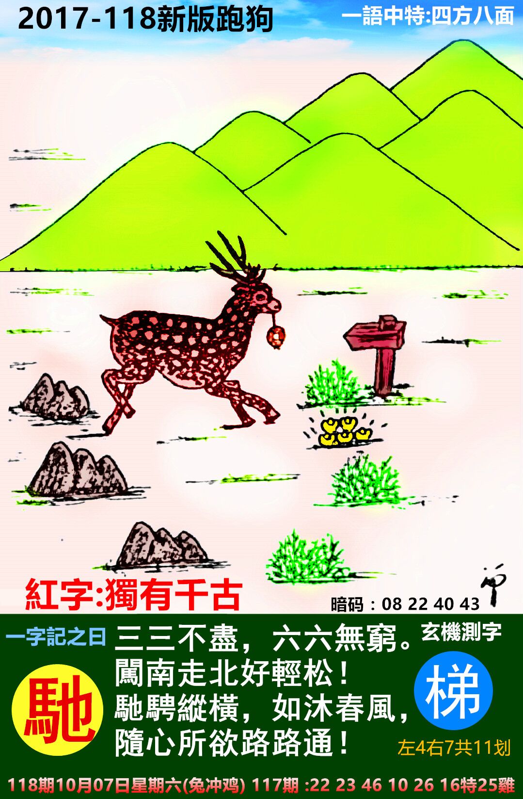 118期：玄机图/悟入其图/捉生肖/百家姓/七星图/好图乐翻天/藏宝图/发财玄机图/跑狗图/蛇蛋图/彩民提供