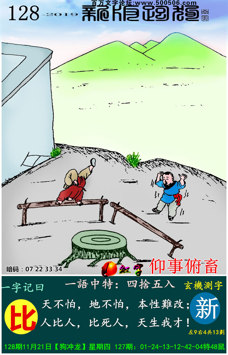 128期：相入非非/百家姓/七星图/好图乐翻天/藏宝图/发财玄机图/跑狗图/蛇蛋图/電郵天地/彩民提供